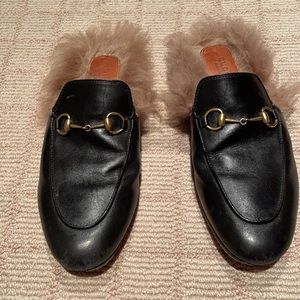 Authentic Gucci mules with fur size 38 European